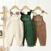 Yatfiml Childs Kids Pants 0-3yrs Boys Girls Ovanorals Corduroy Jumpsuits Romper Infant Clothing Outfits 240226