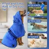 Ręczniki pies szlafrok zwierzaka Szybka suszona płaszcz ubrania szacie dla mikrofibry chłonna ręcznik dla psów Suszenie po kąpieli po kąpieli