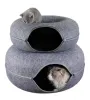 Mats Donut Pet Cat Tunnel Interactive Play Tyt Cat lit Cat Double Utilisation Ferrets Lit Rabbit Tunnels Indoor Toys Cats House Kitten Training Toy