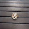 TiffanyJewelry Heart Designer Diamond Anneaux pour femmes anillos Finger anillos Snowflake Ring V Gold incrusté avec un tournesol chance