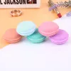 Bonito macaron caso bolo forma studs anel colar jóias caixas de exibição de armazenamento de goma mini macaroon caso 2024229