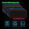 Almofadas RGB 4 USB Hub Multiuso Personalizado DIY Sua Própria Imagem Logo Gaming Mouse Pad LED Light Gaming Acessórios Mousepad XXL Tapete de mesa