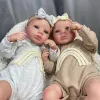 Bebekler 50cm bitmiş yeniden doğmuş bebek bebekleri loulou uyanık ikizler kız hayat benzeri silikon vinil yenidoğan 3d cilt görünür damarlar kızlar için diyer oyuncaklar