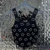 Womens T-shirt Designer 2023 Summer Knit Tee Tops Pearl Inlay Cotton Crop Clothing High End Sexy Pullovers Vest NDRE FALLOW