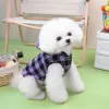 Vests Small Dog Vest Autumn Winter Fashion Plaid Hoodie Pet Cute Harness Puppy Warm Sweater Cat Cardigan Yorkshire Poodle Pomeranian