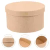 Take Out Containers Box Boxes Paper Cookie Round Kraft Cake Holder Container Bakery Gift Flower Mache Packaging Carrier Empty Storage Treat