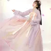 Stage Wear Ancient Chinese Hanfu Women Fairy Cosplay Costume Dance Dress Party Outfit Green Pink Sets For Plus Size XL