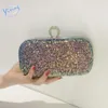 Sac de soirée à paillettes créatives, pochette avec bague pour femmes, sac de fête pour Banquet, 031524