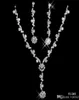 15049 Collana di gioielli da sposa economici Collana in lega placcata Strass Perle Set di gioielli in cristallo per la sposa Sposa damigella d'onore 7502100