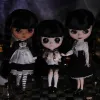 Poupées ICY DBS Blyth – poupée articulée 1/6, 30cm, cheveux noirs, paupières longues, cils endormis, série sombre, jouets BJD, cadeaux à la mode