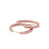 Hoop Huggie Big Sparkle Hearts Hoop örhängen Autentiska 925 Sterling Sier Rose Gold Plated Womens Party Jewelry with Original Box Fo DHMSW