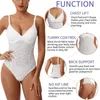 Femmes Shapers Body en dentelle pour femmes Tummy Control Shapewear String Soutien-gorge intégré Corset Tops Body Shaper Camisole Bulifter Combinaison