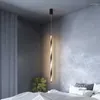 Lustres lustre LED moderne pour salon chambre éclairage de chevet noir/blanc luminaires suspendus Lampadario