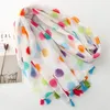 Sjaals 2024 Mode Grote Spot Print Kwastje Sjaal Sjaals Lange Vrouwen Dot Patroon Foulard Hijab Wrap