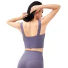 Outfits Fiess Yoga Vest Women Sports BH Push Up Top Gym Clothing Support Gabbed Shock Absorption Without Steel Ring med bröstkudden