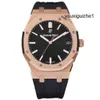 Vestido Relógio Moda Relógio de Pulso AP Relógio de Pulso Royal Oak Série 15500 Máquinas Automáticas Mens 18K Material Ouro Rosa 41MM Calibre Conjunto Completo