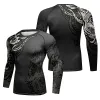 Set MMA BJJ Tuta da uomo Pantaloncini da boxe Camicia di compressione Pantaloni Tuta sportiva Palestra Fitness Rashguard Muay Thai Jiu Jitsu Abbigliamento sportivo