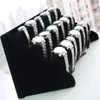 1pcs Black 3-Tier Velvet Watch Bracelet Jewelry Display Holder Stand Rack262y