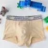 Byxor pojke trosor bomullsbarn andningsbara barn underwears boxer trosor för pojkar shorts byxor 2020 nya 5st/parti fast färgbyxor