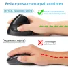 MICE HKXA Vertical Ergonomic Gaming Mouse Wireless Rechargeable Gamer Mause Kit Optical 2.4G MOUSE MONDE OPRONDANCE APPUTOP USB MICE USB
