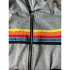 Dwuczęściowe spodnie designerskie bluza z kapturem Zwycięstwo Rainbow Stripe z długim rękawem bluza zamek błyskawiczny kieszonkowy płaszcz sprężynowy