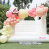 activités de plein air 4,5x4,5 m (15x15 pieds) entièrement en PVC Commercial adultes enfants gonflable blanc mariage château gonflable anniversaire fête videur maison