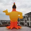 Partihandel Fabrik direkt 5m 16,4ft Hög Giant Uppblåsbar djur utomhuspark gräsmattdekoration Utställning Air Blown Chicken Cartoon