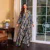 Vêtements ethniques Robe de soirée musulmane Robe de broderie Jacquard Perles Mode Kaftan Arabe Dubaï Abaya Robes Musulmanes Bayan