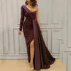 Robe d'été grande taille dîner une épaule tempérament fente minceur grande taille mince robe de soirée 240220