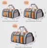 Poussettes Portable Cat Cat Carrier Sac pliable Chats à main sac à main Sac à bandoulière Réflexion Cat Body Cat Backpack Outdoor Travel Transport