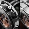 Modern horloge chronograaf AP polshorloge Royal Oak 26238TI Nieuwe groene schijf achterkant Transparant nieuw uurwerk Titanium Metaal 42 Diameter Quick Release horlogebandset