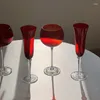 Copas de vino Copa alta medieval Decoración navideña Europea Vintage Rojo Regalo para el hogar Champán