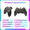 GamePADS trådbundna USB -vibration Gamepad för Sony PS3/Game Console/PC/X Box/TV Box/Android Phone Game Controller Joystick Game Accessories