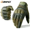 Gloves Touch Screen PU Leather Tactical Gloves Army Military Combat Airsoft Hiking Cycling Climbing Shooting Full Finger Mittens Men