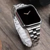 Bracelet de luxe en acier inoxydable pour femmes de luxe pour Apple Watch Ultra 49mm Band 40mm 38mm 42mm 41 45mm pour iWatch 8 SE65 7 Fashion Metal Lady Thin Strap categ