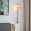 Настенный светильник с регулируемой яркостью, светодиодный, золотой/черный, регулируемый, вращающийся, простой, современный, для коридора, ресторана, для гостиной, прикроватный