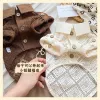 Shirts Lace Hollow Shirt Dog Clothes Brown White Retro Shirts Small Dogs Clothing Cat Fashion Costume Summer Thin Kawaii Pet Products