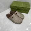 Designer Princetown tofflor Mules Women loafers Metal Chain Casual Shoe Lace Slipper äkta läder bekväm 240215