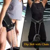 Leer gewichthefgordel met ketting dompelende riem kin omhoog Kettlebell Barbell Pull Up Powerlifting CrossFit Fitness Gym Belt