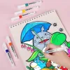 Markörer 12/24 Färg Soft Head Washable Acrylic Marker Waterbaserad Nontoxic Drawing Paint Pen Children's Graffiti Watercolor Pen