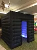 groothandel een Deuren Opblaasbare Kubus Photo Booth Luchttent Commerciële kwaliteit PVC Draagbare Photobooth met RGB LED-verlichting voor feestactiviteiten