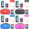 Bags 10 In 1 Game Accessory Set Pink Red For Nintendo Switch Console Travel Carrying Case Bag NS Bundle Screen Protector JoyCon Cover