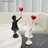 Other Home Decor Banksy Balloon Girl Modern Home Decor Living Room Desk Sculpture Figures Art Release Balloon Girl Resin Craft Gifts Q240229