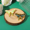 Alloy Animal Insect Brooch Creative Cartoon Cute Sun Moon Butterfly Shaped Enamel Badge