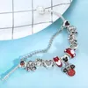 Hot Brand Bracelet Women Cartoon Glass Jewelry Silver Plated Diy Beaded Bracelet Boutique Girl Classic Design Couple Love Gift Bracelet Factory Wholesale