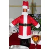 Christmas Decorations 15pcs Gift Decoration Wine Bottle Cover Bags Santa Claus Dinner Table Clothes With Hats