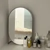 Specchio per il trucco ovale rotante Specchio da terra in metallo Specchio da bagno Scrivania coreano Parrucchiere Murale Decorazione della camera da letto della casa 240219