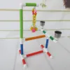 Leveranser Bird PVC Perch Platform Training Stands Abbores Playstand Playgound Standing Toy With Feeders for Macaw Cockatoo African Grey