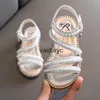 Sandals Girl Summer Fashion Dzieci dzieci Bling Rhinestone Princess Single For Little Big Shoesh24229