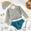 Swimwear Kids Baby Girls Printing Swimwear Summer Kids Baby Girls Split Type Swimsuit Children's Clothes Bikini Swimwear